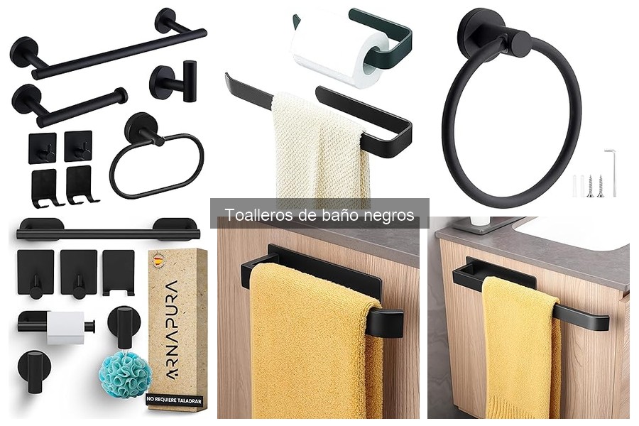 Dónde comprar toalleros de baño negros a buen precio