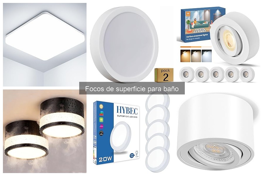 Eficiencia energética de focos de superficie para baño