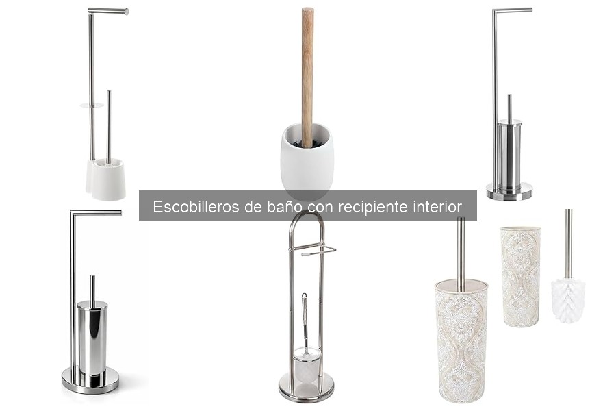 Escobilleros de baño con recipiente interior: tendencias 2023