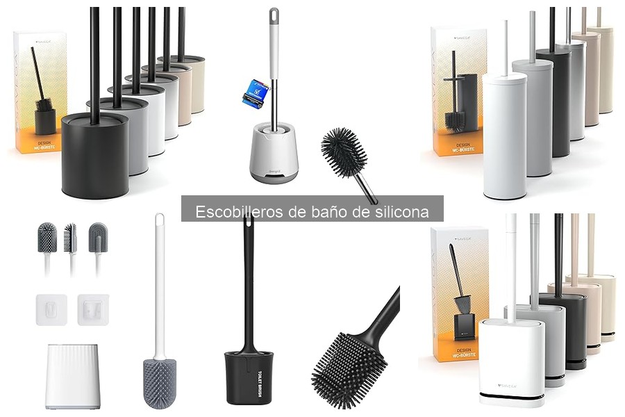 Escobilleros de Baño de Silicona para Espacios Pequeños