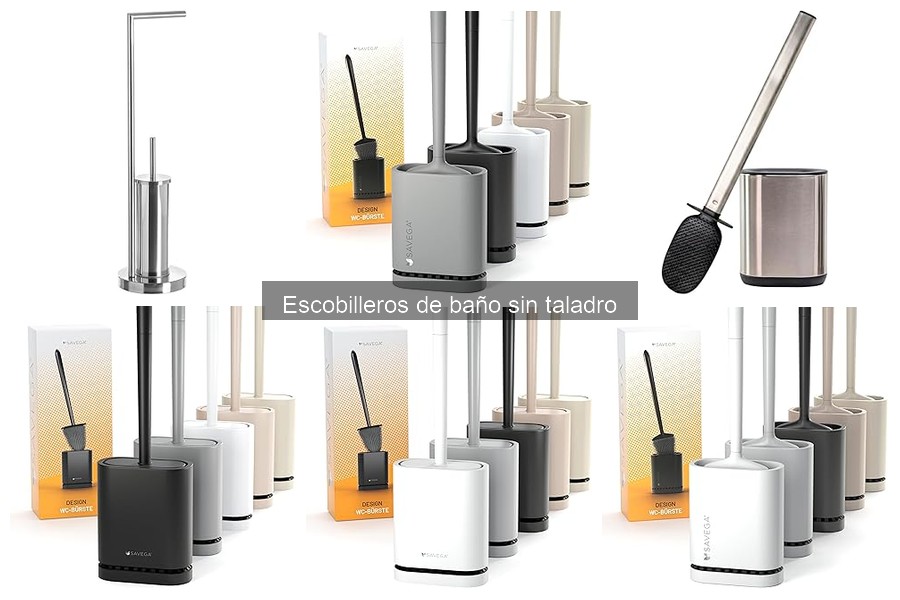 Escobilleros de baño sin taladro: Diseño moderno y elegante