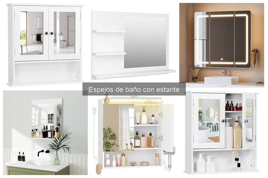 Espejos de baño: ¿Con o sin estante? Comparativa sin igual