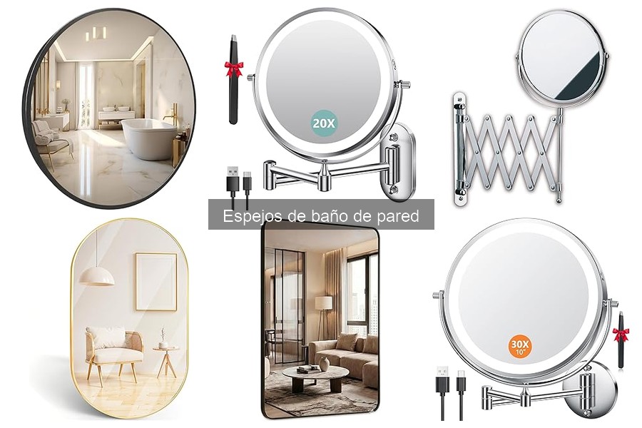 Espejos de baño de pared: Usos creativos fuera del baño