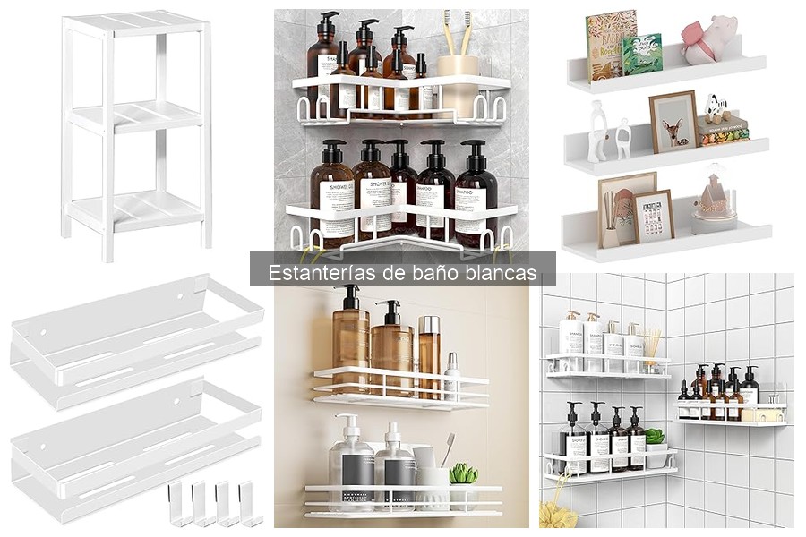 Estanterías de baño blancas para un estilo minimalista