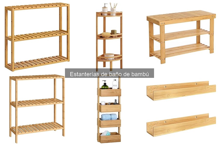 Estanterías de baño de bambú para un diseño minimalista