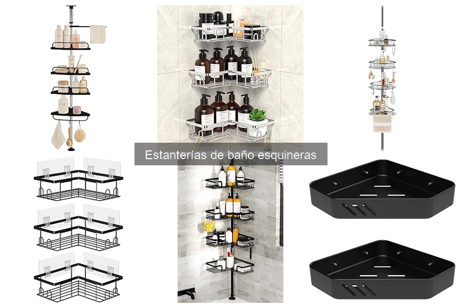 Estanterías de baño esquineras: madera vs. metal