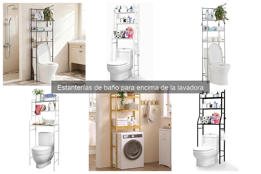 Estanterías de baño sobre lavadora: materiales ideales
