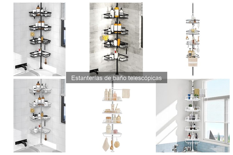Estanterías de baño telescópicas modernas para tu decoración