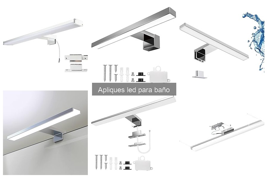 Estilos de apliques LED modernos para tu baño