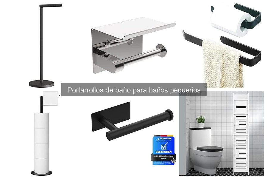 Estilos de decoración para portarrollos en baños pequeños