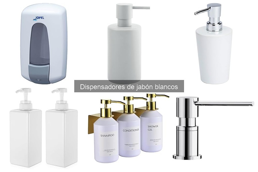 Estilos de dispensadores de jabón blancos para baños modernos