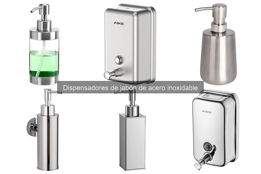 Estilos de dispensadores de jabón de acero inoxidable para baños