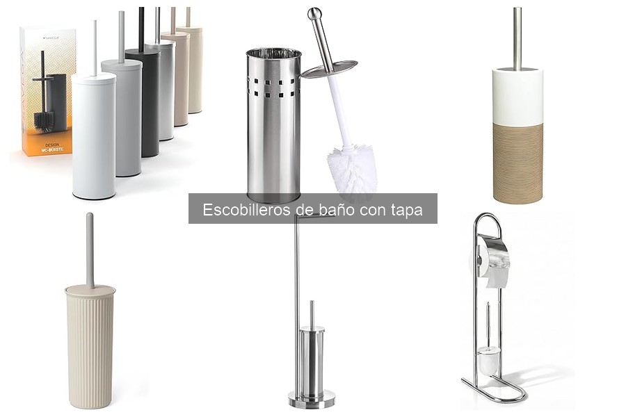 Estilos de escobilleros de baño con tapa para tu decoración