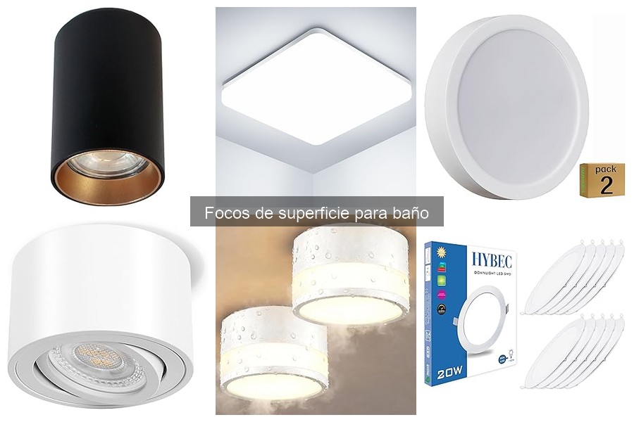 Estilos de focos de superficie para baños modernos y elegantes