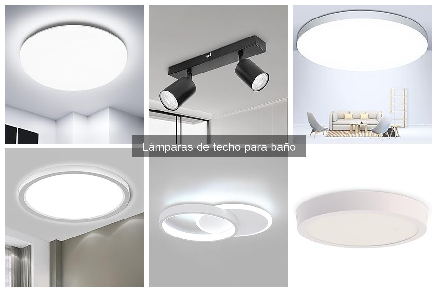 Estilos de lámparas de techo para decorar tu baño