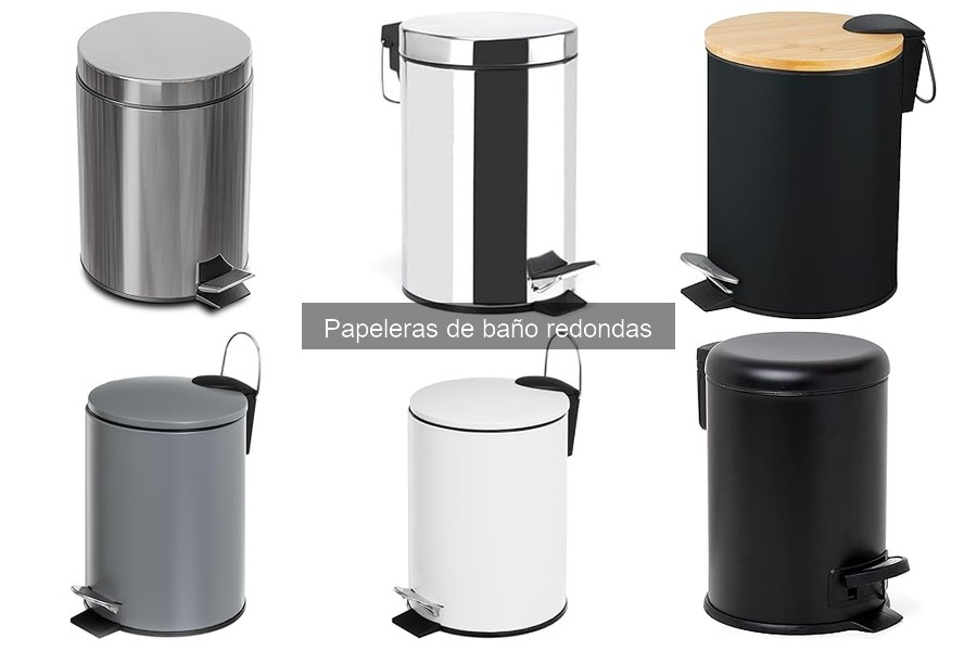 Estilos de Papeleras de Baño Redondas para Decoración Moderna