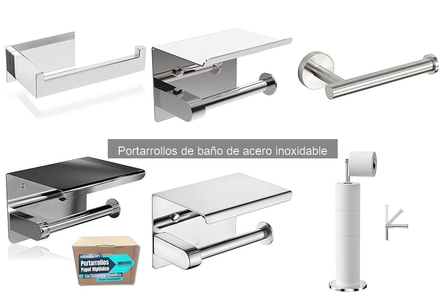 Estilos de portarrollos de acero inoxidable para tu baño