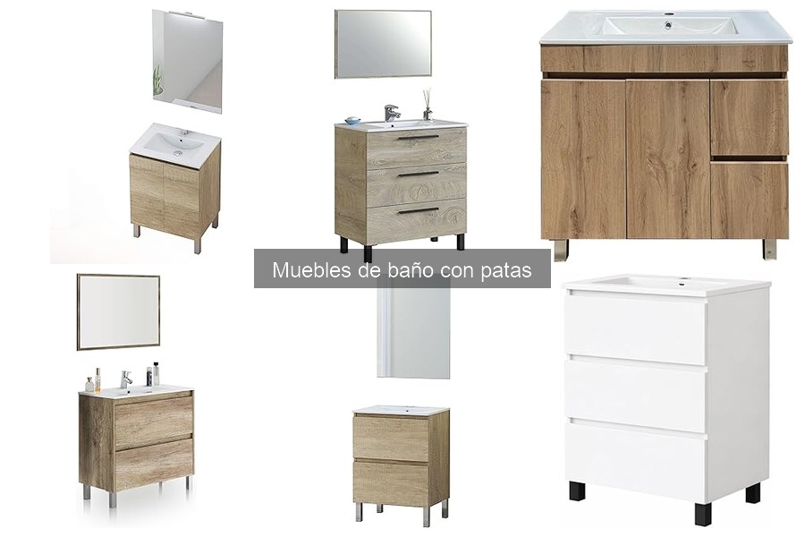 Estilos decorativos para muebles de baño con patas