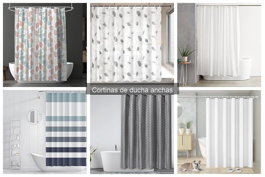 Estilos y Patrones Populares de Cortinas de Ducha Anchas