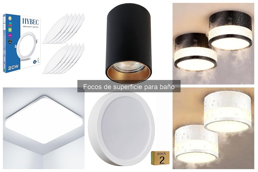Focos de superficie para baño: modernos vs. clásicos