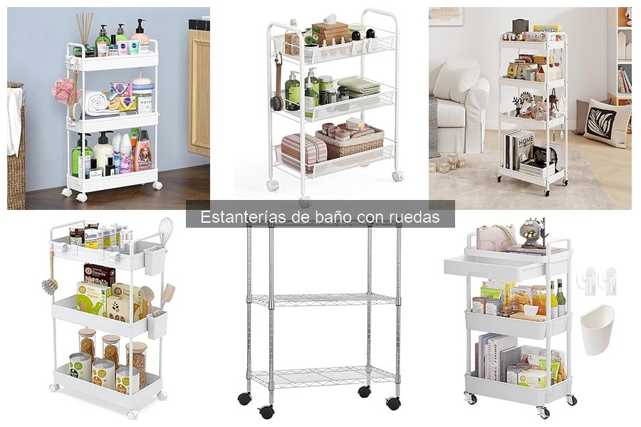 Guía de compra de estanterías de baño con ruedas