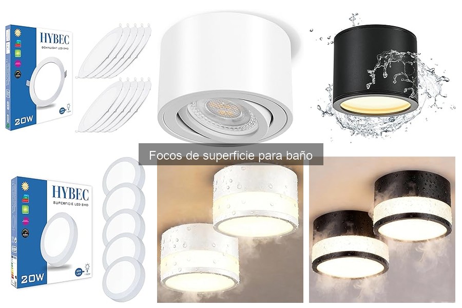 Guía de compra de focos de superficie para baño
