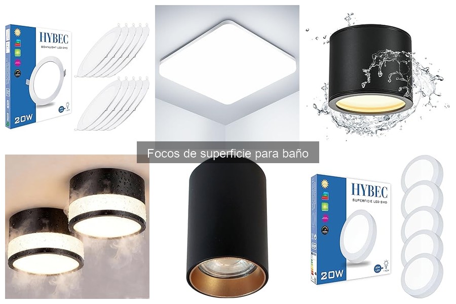 Guía de Instalación de Focos de Superficie para Baño