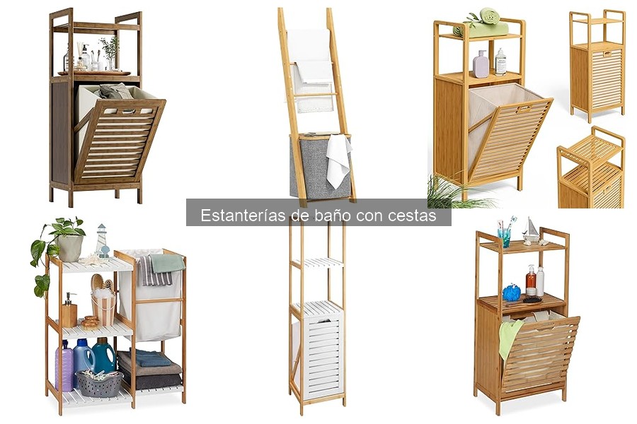 Ideas creativas para estanterías de baño con cestas