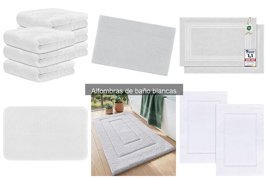 Ideas de decoración con alfombras de baño blancas