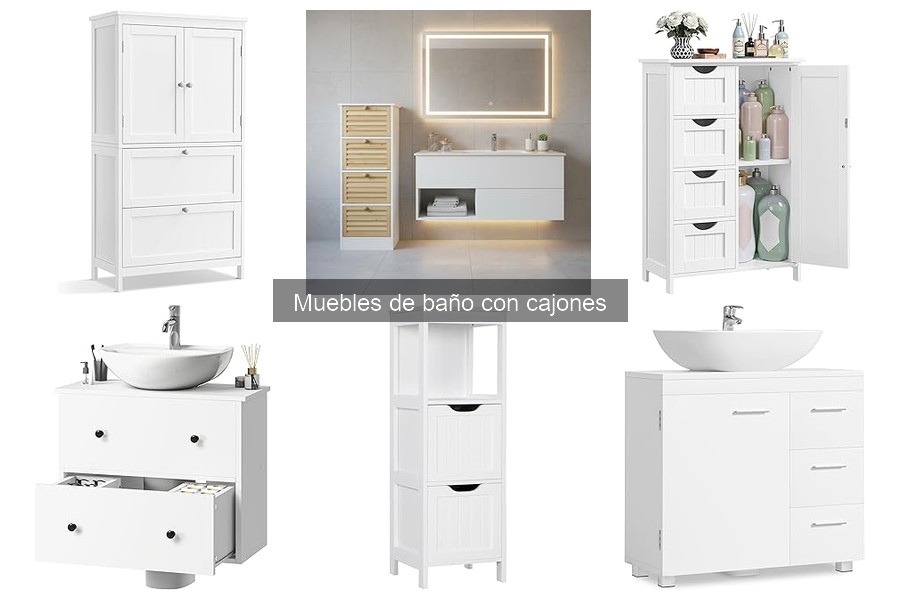 Ideas de decoración con muebles de baño con cajones