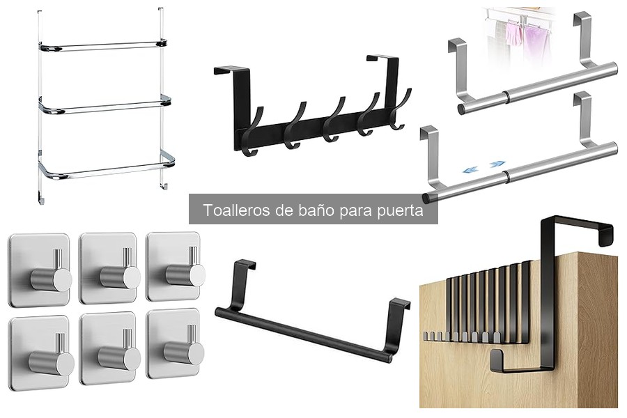 ** Instala fácilmente un toallero de baño en la puerta