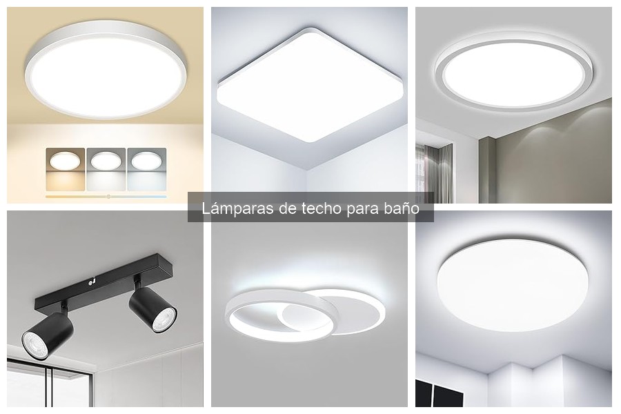 Lámparas de techo ideales para baños con techos bajos