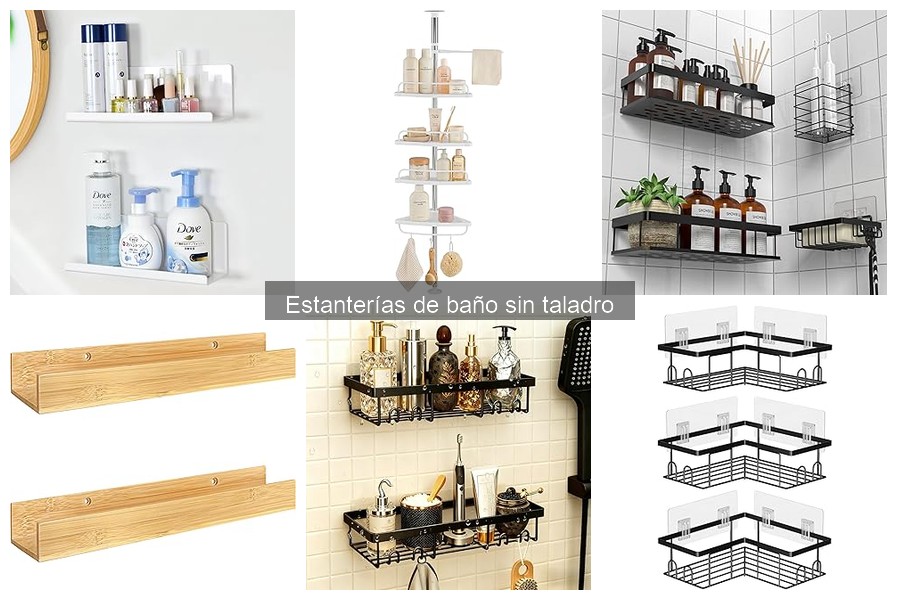 Las estanterías de baño sin taladro más vendidas en Amazon