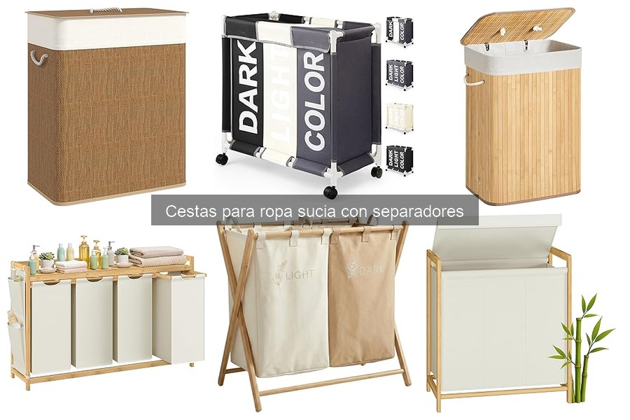 Mantenimiento de cestas para ropa sucia con separadores
