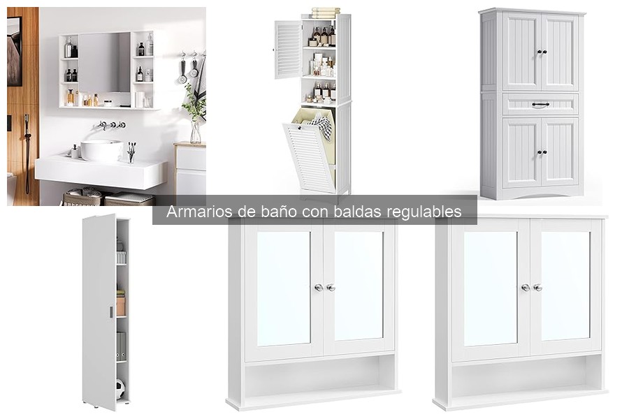 Mantenimiento y limpieza de armarios de baño con baldas regulables