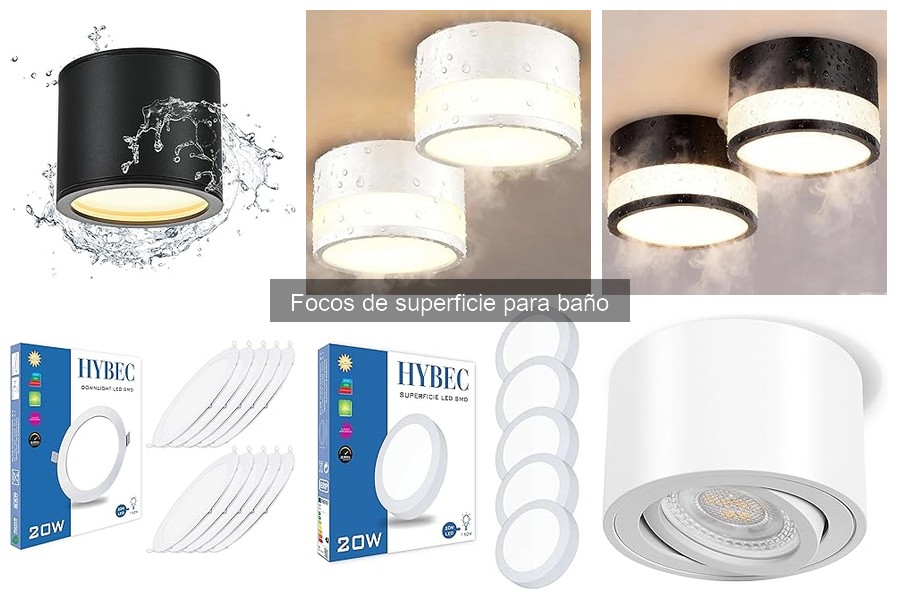 Mantenimiento y limpieza de focos de superficie en el baño