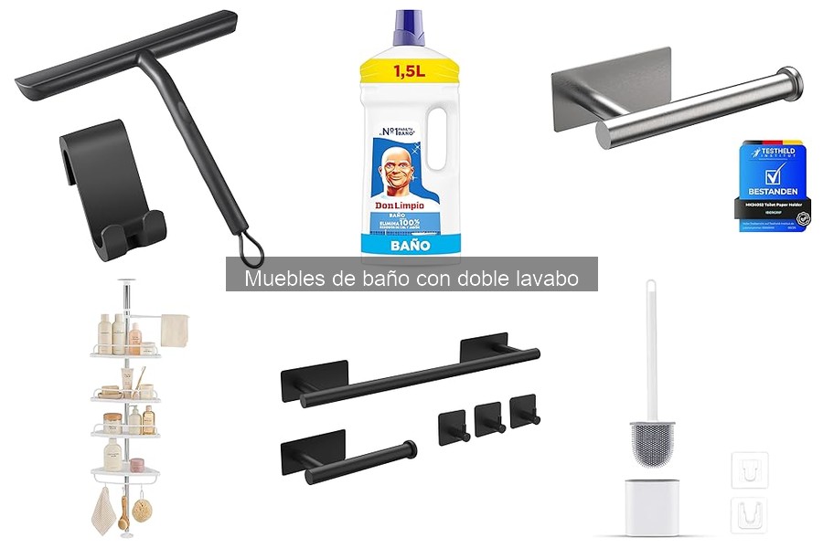 Mantenimiento y limpieza de muebles de baño con doble lavabo