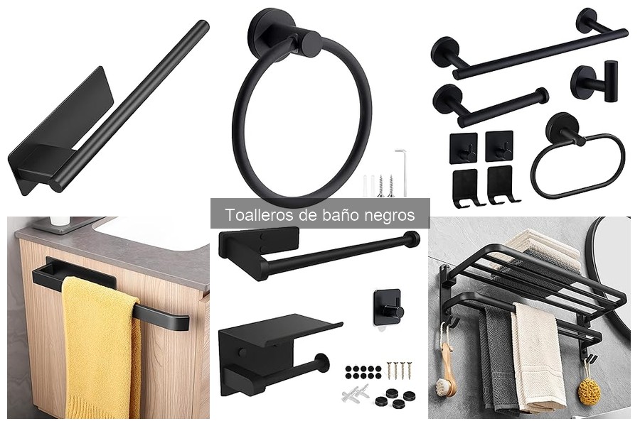 Mantenimiento y limpieza de toalleros de baño negros