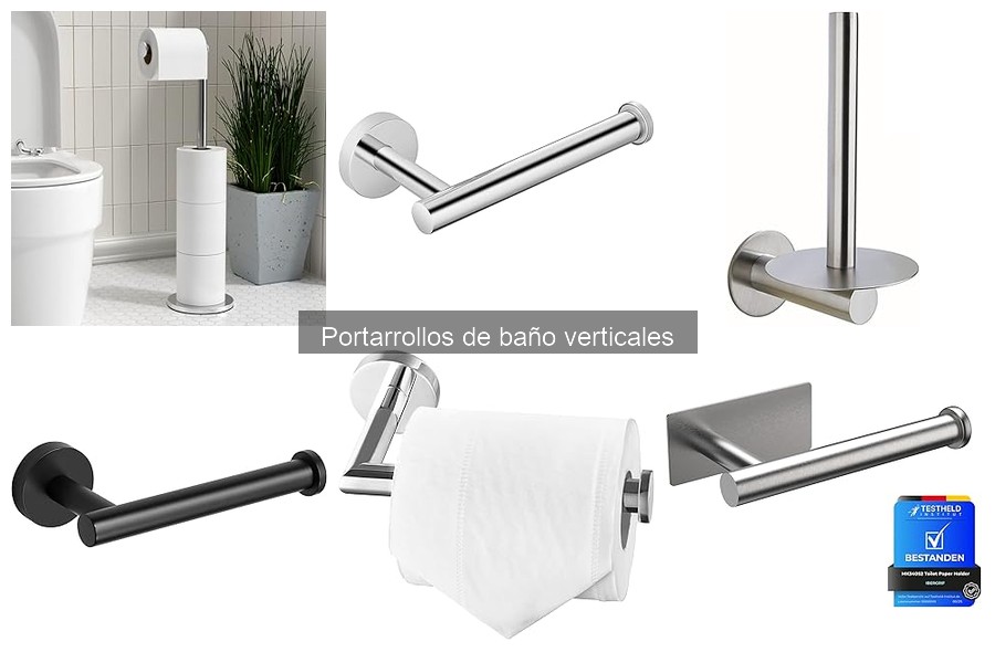 Materiales comunes en portarrollos de baño verticales