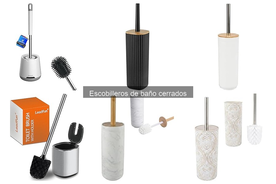 Materiales duraderos para escobilleros de baño cerrados