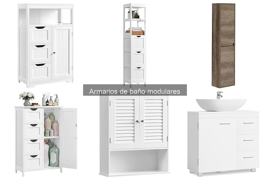 ** Maximiza el espacio en tu baño con armarios modulares