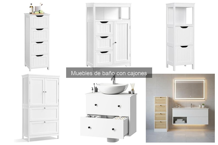 Maximiza el espacio en tu baño con muebles de cajones