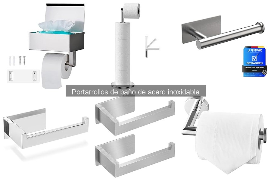Medidas de portarrollos de baño de acero inoxidable
