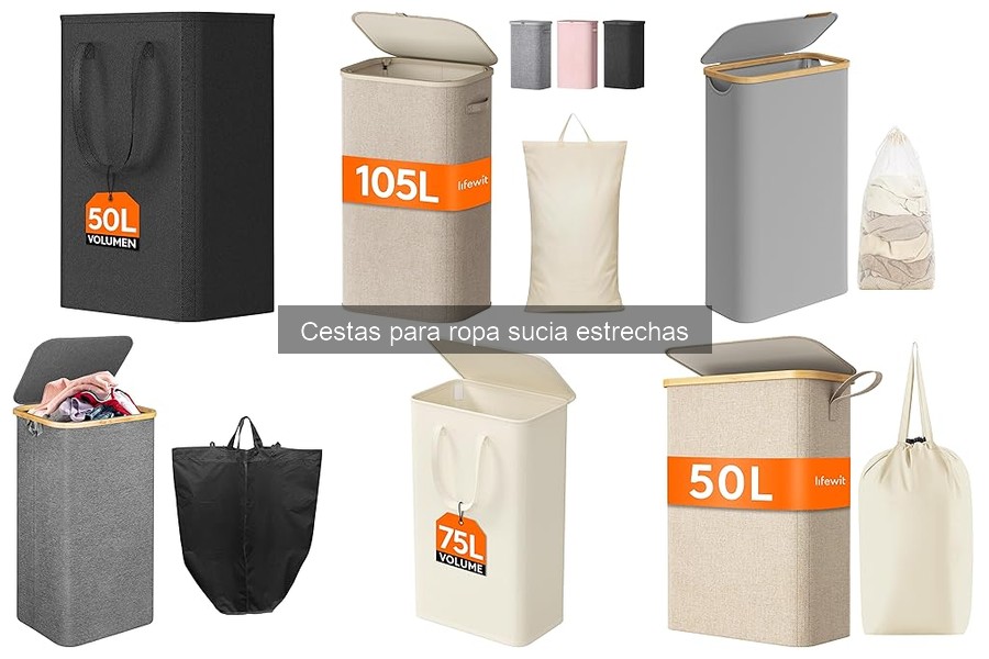 Mejor cesta para ropa sucia estrecha para espacios pequeños
