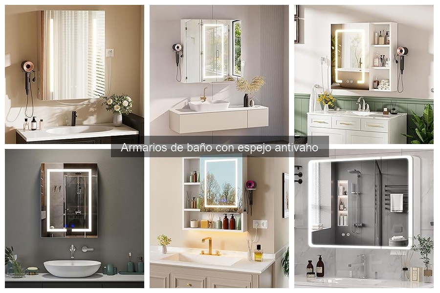 Mejores armarios de baño con espejo antivaho para espacios pequeños