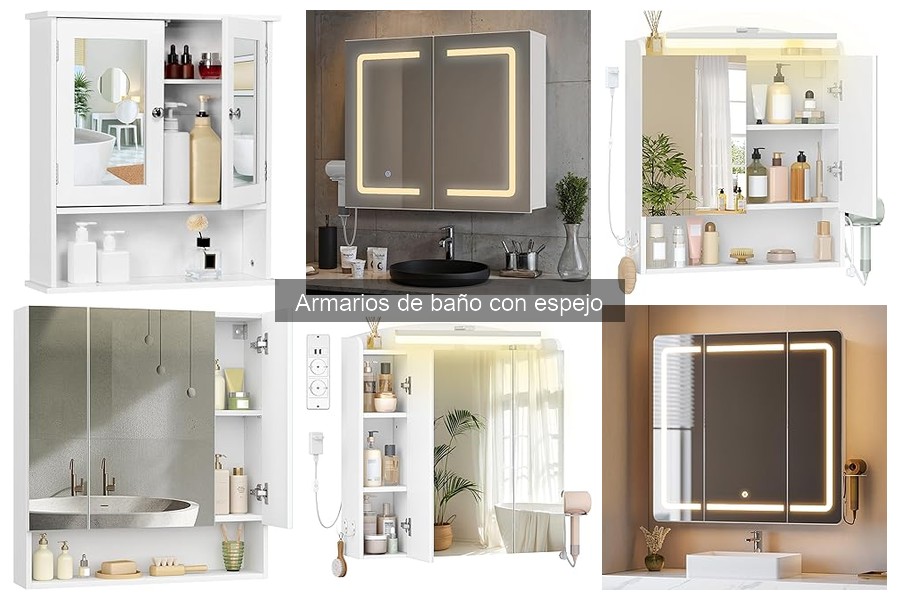Mejores armarios de baño con espejo para espacios pequeños