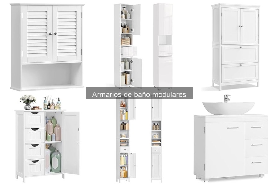 Mejores armarios de baño modulares para espacios pequeños