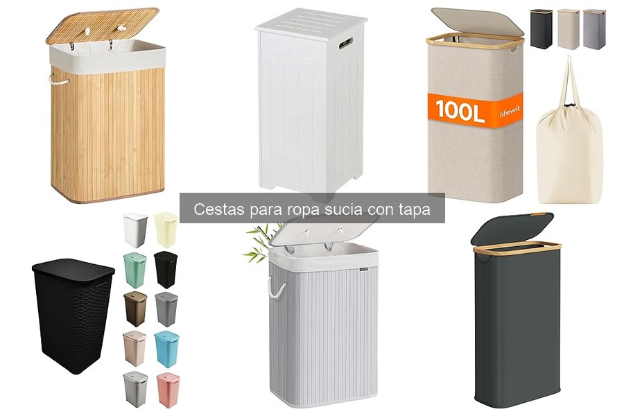 Mejores cestas para ropa sucia con tapa: comparativa 2023