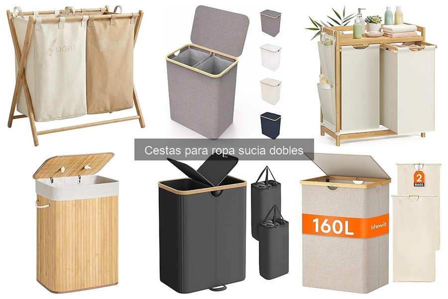 Mejores cestas para ropa sucia dobles en Amazon 2023