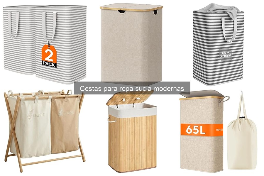 ** Mejores cestas para ropa sucia modernas en Amazon 2023